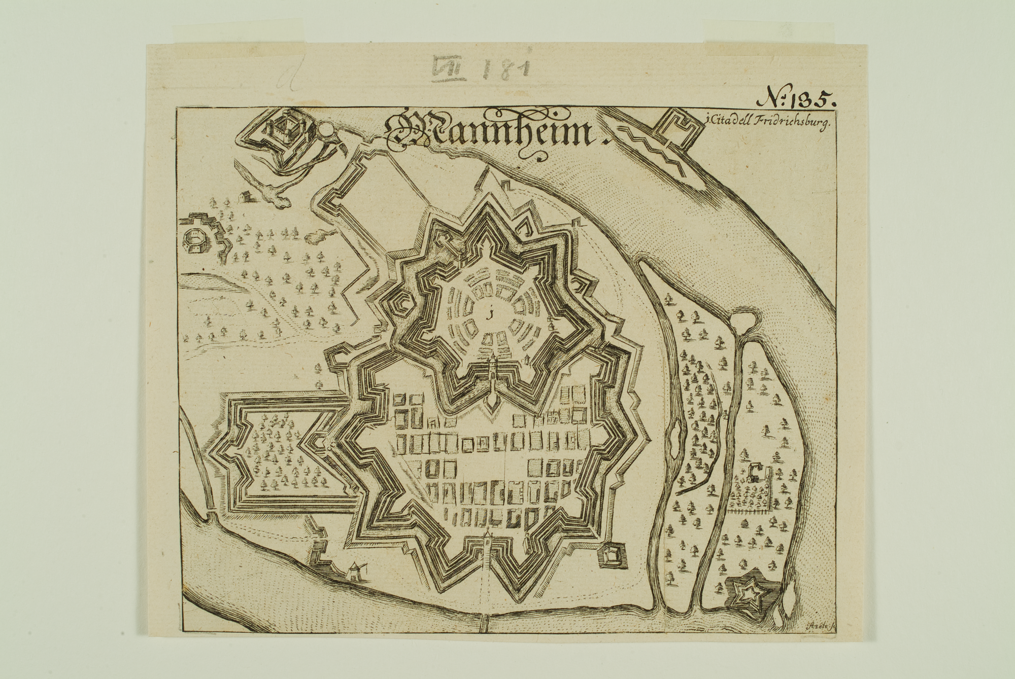 Aufriss Stadt und Befestigung (Quelle: Bildindex der Kunst und Architektur)